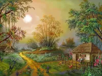 Пазл В деревне