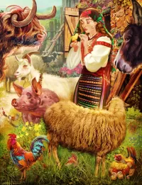 Пазл В деревне