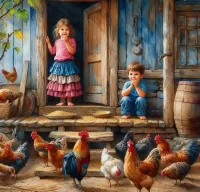 Пазл В деревне