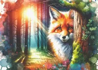 Пазл В лесу