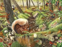 Пазл В лесу