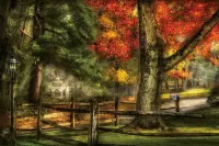 Пазл В осеннем парке