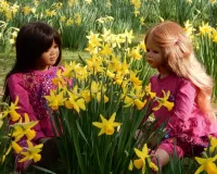 Пазл В саду