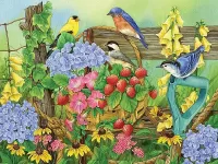 Пазл В саду