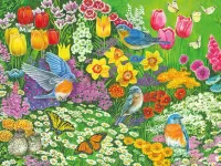 Пазл В саду