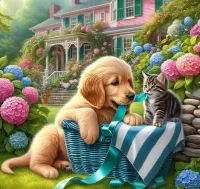 Пазл В саду