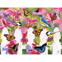 Пазл Бабочки и птички