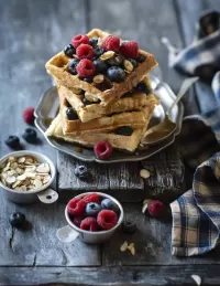 Пазл Вафли и ягоды