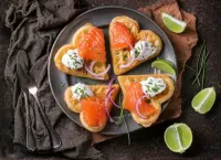 Пазл Вафли с лососем