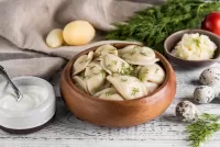 Пазл Вареники под укропом