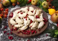 Пазл Вареники с брусникой