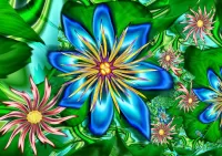 Пазл Васильковый фрактал