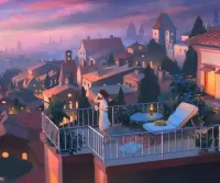 Пазл Вечер на террасе