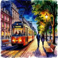 Пазл Вечерний город