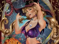 Пазл Ведьмочка и шляпа