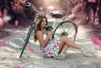 Пазл Велосипедистка