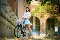 Пазл Велосипедистка