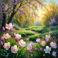 Пазл Весенний лес