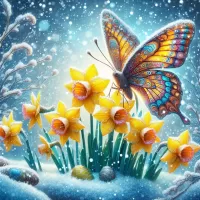 Пазл Весенний снегопад