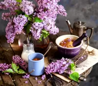 Пазл Ветки и лепестки сирени