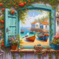 Пазл Вид из окна