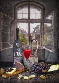 Пазл Вино и сыр