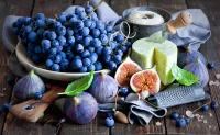 Пазл Виноград к сыру