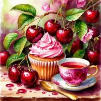 Пазл Вишневый кекс