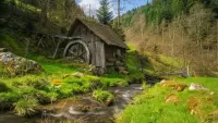 Пазл Водяная мельница