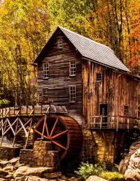 Пазл Водяная мельница