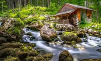 Пазл Водяная мельница в Австрии