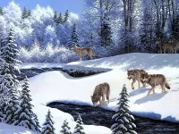 Пазл Волчья стая