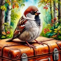 Пазл Воробей