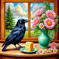 Пазл Ворона и сыр