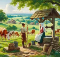 Пазл Встреча у колодца