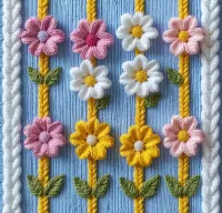 Пазл Вязаный узор