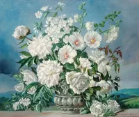 Пазл White flowers
