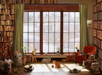 Пазл Window Cats