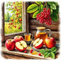 Пазл Яблоки и мед