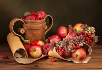 Пазл Яблоки и цветы