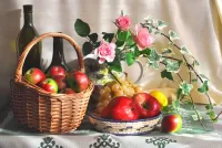 Пазл Яблоки в корзине