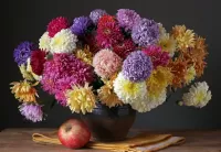 Пазл Яблоко и букет