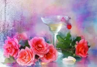 Пазл Ягода в бокале