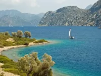 Пазл Яхта и залив