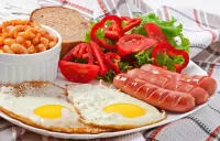 Пазл Яичница и сосиски