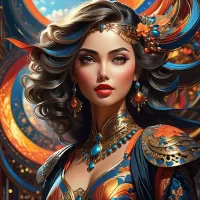 Пазл Яркая девушка