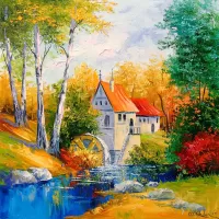 Пазл Яркие краски осени