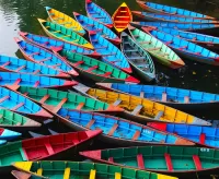 Пазл Яркие лодки