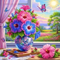 Пазл Яркий букет