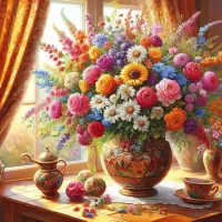 Пазл Яркий букет